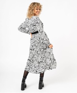 Robe de grossesse empire longue et fluide col cache-cœur